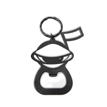 Metal Black Snowman Shape Bottle Opener